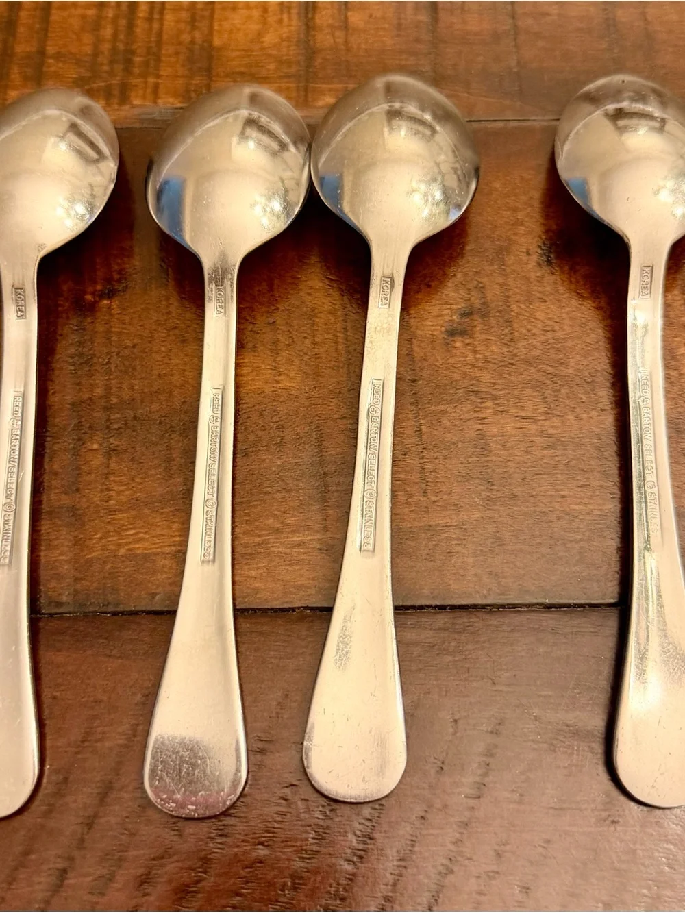 Reed & Barton Select Korea PIAZZA NAVONNA STAINLESS Lot Of 4 Dessert/Teaspoons